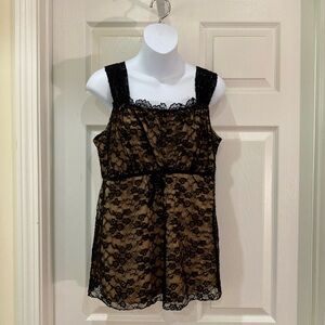 Venezia Black Lace Top | great condition | size 14